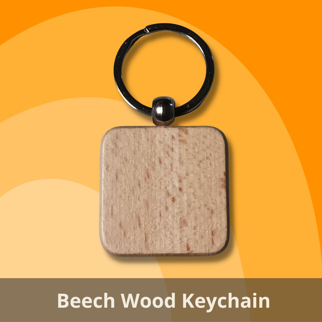 Plain Beech Wood Keychain (no printing) | 空白櫸木鎖匙扣(不包括印刷)