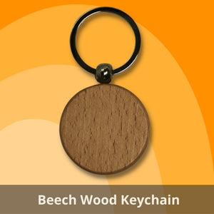 Plain Beech Wood Keychain (no printing) | 空白櫸木鎖匙扣(不包括印刷)