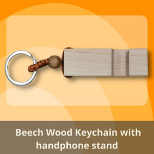 Customized Wooden Keychain Phone Stand | 定制榉木鑰匙圈手機支架