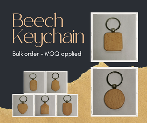 Customized Beech Wood Keychains  | 定制櫸木鑰匙扣